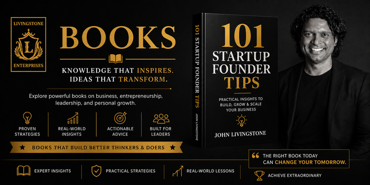 Buy Business & Entrepreneurship Books Online | 101 Startup Founder Tips | Livingstone Store