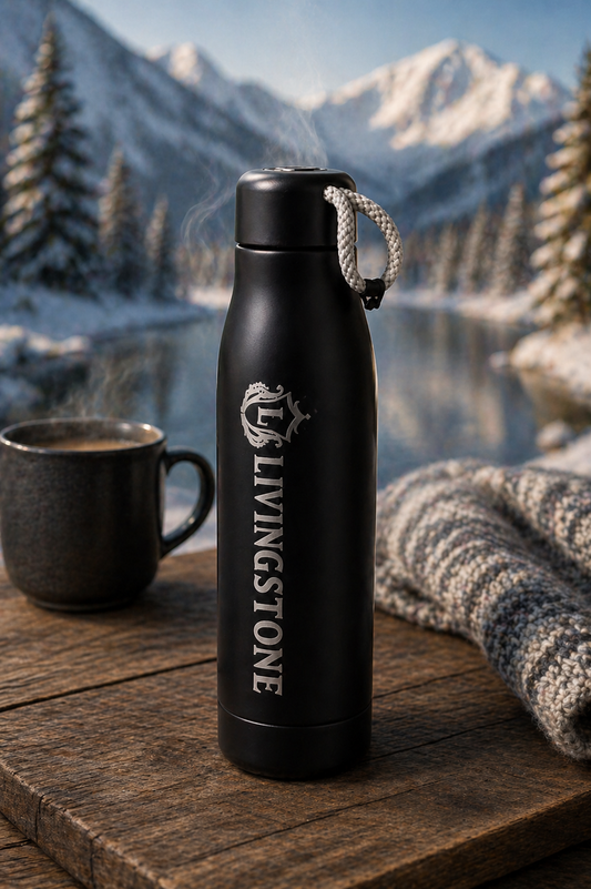 Livingstone Grey Coffee Bottle | Stainless Steel Thermal Flask