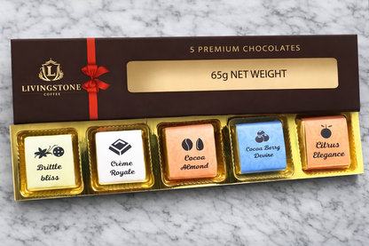 Livingstone Coffee Chocolate Gift Box (5 Pieces) | Assorted Premium